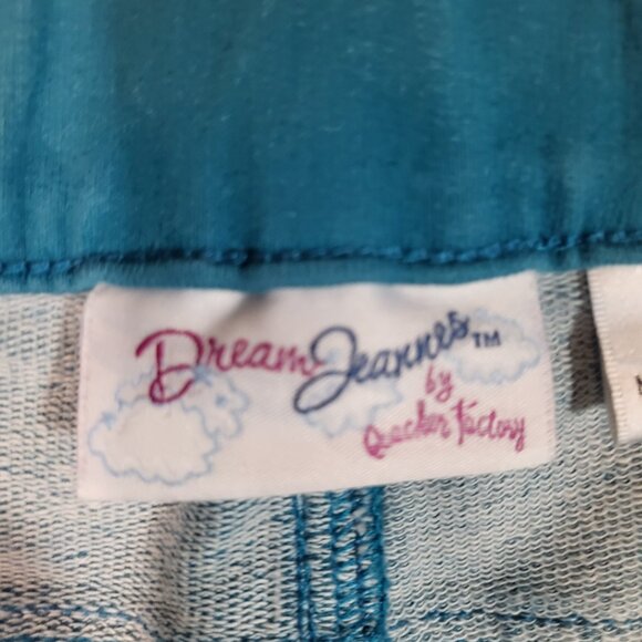 Dream Jeannes by Quacker Factory Women's Pull On Stretch Jeans Size MT Turquoise - Picture 11 of 13
